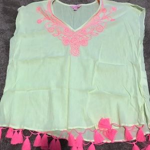 Lilly Pulitzer Pom Pom yellow top
